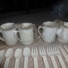 未使用新品キャンプ用食器セット4人分の画像