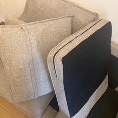 《無料で譲ります》2人掛けソファー 松戸市 グレーの画像