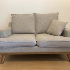 《無料で譲ります》2人掛けソファー 松戸市 グレーの画像