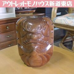 網走刑務所 焼印 木彫り 達磨 だるま 民芸品 置物 彫刻 高さ...