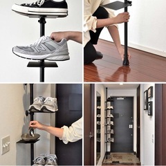 シューズラック 突っ張り式の画像