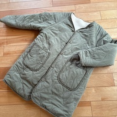 リバーシブルロングコート　アウター　レディースの画像