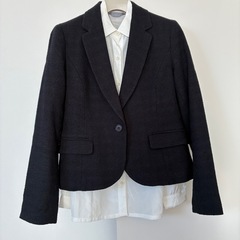 NATURAL BEAUTY BASIC  フォーマルスーツ　ネイビー　上下  feroux ブラウス　セットの画像