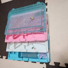 100円　アクアビーズの収納セットの画像