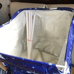 ステンレス折りたたみベット2台、持ち運び浴槽
の画像