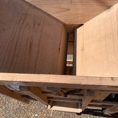 　レトロな木製農機具の画像