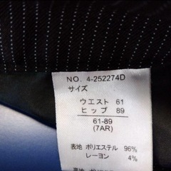 ブラックストライプスーツ３点セットの画像