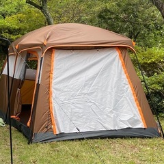 キャンプテント ブラウン/オレンジの画像