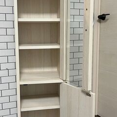 スリム収納キャビネット 食器棚（山善）の画像