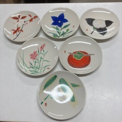 ロ2512-152 木箱入り　六ヶ月絵変わり皿　未使用品の画像