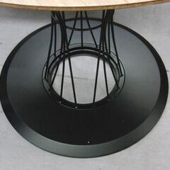 ニトリ 円形 ダイニングテーブル径80cm DTコルーナ ウォルナット ラウンド 丸 型 札幌市北区屯田の画像