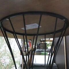 ニトリ 円形 ダイニングテーブル径80cm DTコルーナ ウォルナット ラウンド 丸 型 札幌市北区屯田の画像