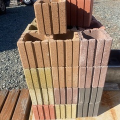 園芸用カラフルレンガ39個♪の画像
