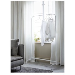 ハンガーラック ホワイト 99x152 cmの画像