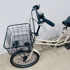 12FG1 【室内保管美品】あさひサイクル Cream Cargoクリームカーゴ  自転車 20インチの画像