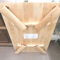 折りたたみテーブル 天然木 幅90cm 奥行60cm 高さ32cm ナチュラルブラウン ローテーブル 座卓 札幌 西岡店の画像