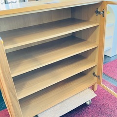 無印　MUJI 無印良品　muji タモ材　キャビネット　美品の画像