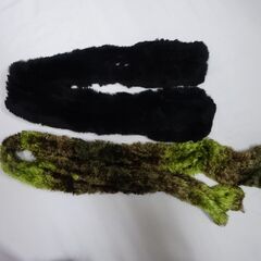 ( E-94 )ファーマフラー ５つまとめて セット まとめ売り グリーン＆ホワイト ブラウン ブラック グリーン＆ブラウン ネイビー マグネット 中古の画像