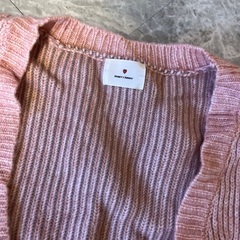 メリージェニー Vネックリボンカーディガン ピンクの画像