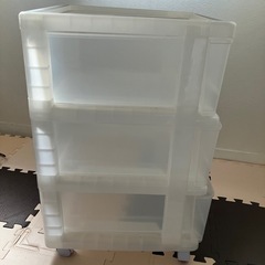 収納ケース 3段 キャスター付き【受付終了しました】の画像