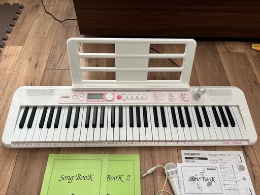 CASIO LK-320電子キーボード オンライン 61鍵 ホワイト/ピンク CASIO