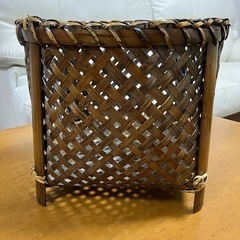 　　美品　アジアンテイスト　籐製カゴの画像