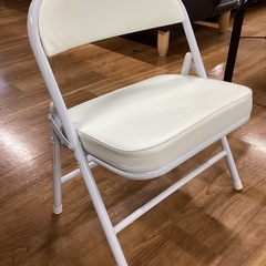 折りたたみチェア(白)【町田市再生家具】1206 Aの画像