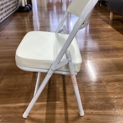 折りたたみチェア(白)【町田市再生家具】1206 Aの画像