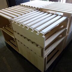第1226回　スノコ　ボックス　すのこ　取り放題　未使用　ベッド　ＤＩＹ素材　木材　エラー品　リフォームの画像
