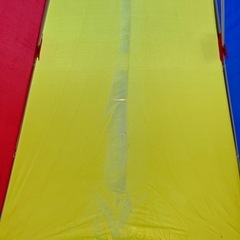 早者勝日差し避け/ビーチパラソル/🟥🟨🤍🟦/中古の画像