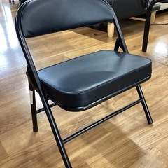折りたたみチェア(黒)【町田市再生家具】1206 Aの画像
