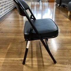 折りたたみチェア(黒)【町田市再生家具】1206 Aの画像