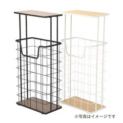 【ダークブラウン】トイレットペーパーホルダー 木製天板の画像