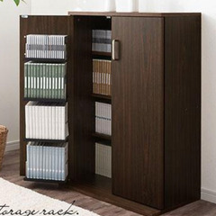 【直接引渡し】扉収納付き本棚 市場価格15,780円 大容量の画像