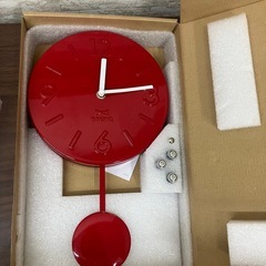 （お話中）【訳あり】BRUNOゆっくり振り子クロック　レッドの画像