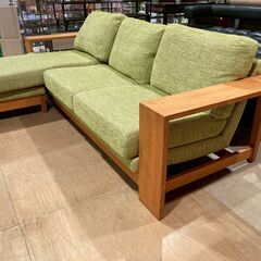 【愛品館 市原店】柏木工｜エレス｜オーク材｜オットマン付3人掛けソファの画像