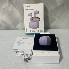 超軽量 ミニサイズ  Bluetooth5.4 ワイヤレスイヤホン パープルの画像