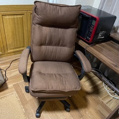 12/7までに取りに来れる方　ゲーミングチェア　ファブリック　椅子　デスクチェア　ブラウンの画像