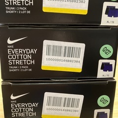 NIKEボクサーパンツ青、
黒未使用６枚の画像