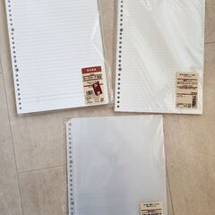 新品■無印良品■ノート、ルーズリーフ、リフィールクリアポケットの画像