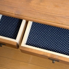 引き出し付き木目ローテーブル/テレビ台の画像