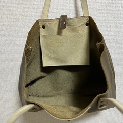 革のトートバッグ　ハンドメイドの画像