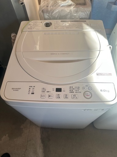 【美品】シャープ ES-GE6EJ-W 洗濯機  6kg