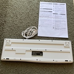 バッファロー　有線USBキーボード　ホワイトの画像