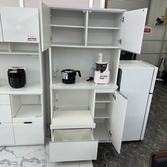 横幅90cm✨大きいレンジが入る！レンジボード🌸他にもキッチン収納あります！の画像