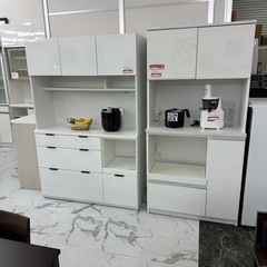 横幅90cm✨大きいレンジが入る！レンジボード🌸他にもキッチン収納あります！の画像