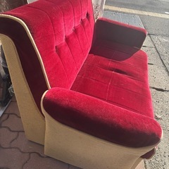 高 レトロソファー 2人がけ ラブソファの画像