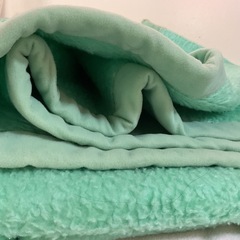 ☺️毛布 S 掛毛布146✖️188cm   一枚貼り  黄緑色  ゼンシン毛布の画像