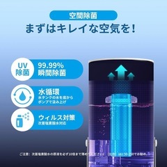 超音波加湿器　タワー型　ハイブリッド加熱　　　の画像