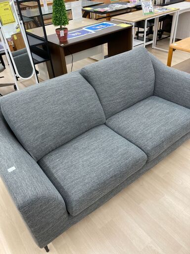 A-749【リユースのサカイ野々市店】ジモティ来店特価‼ ２人用ソファー グレー 布地 クリーニング済み